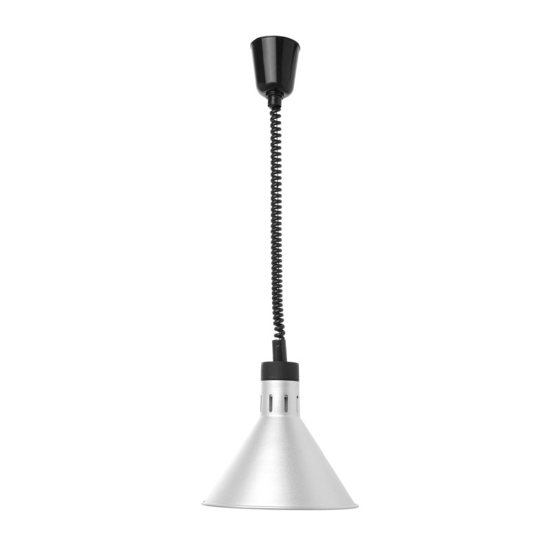 Reguliuojama šildoma lempa, kūgio formos, HENDI, Sidabro, 230V/250W, ⌀275x(H)250mm