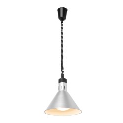 Reguliuojama šildoma lempa, kūgio formos, HENDI, Sidabro, 230V/250W, ⌀275x(H)250mm