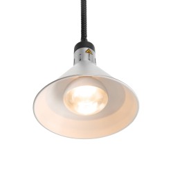 Reguliuojama šildoma lempa, kūgio formos, HENDI, Sidabro, 230V/250W, ⌀275x(H)250mm