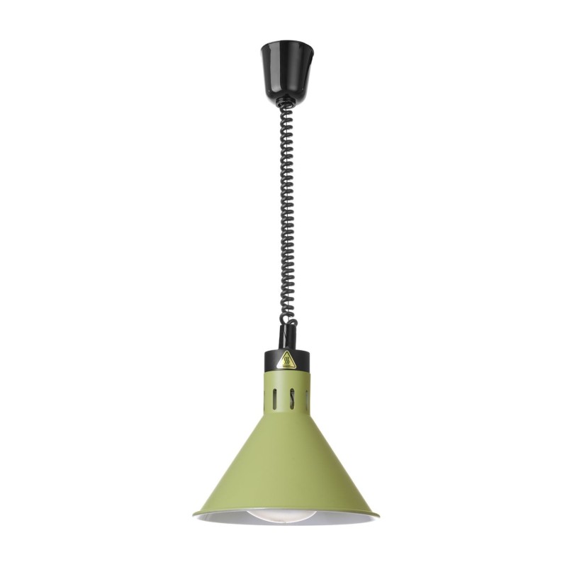 Reguliuojama šildoma lempa, kūgio formos, HENDI, Žalia, 230V/250W, ⌀275x(H)250mm