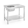 Stalas n.pl. su plautuve ir lentyna 1000x600x850mm