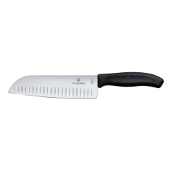 Santoku peilis „Granton“ kraštu, Victorinox, Juodas, (L)298mm