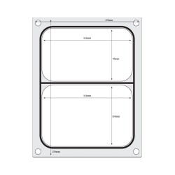 Matrica užlydymo aparatui, HENDI, dviejų sekcijų talpykla 227x178 mm
