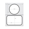 Matrica užlydymo aparatui, HENDI, 2 talpyklos: 1x 178x113 mm + 1x ø115 mm