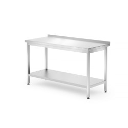 Sieninis stalas su lentyna – surenkamas, gylis 700 mm, HENDI, Profi Line, 1400x700x(H)850mm