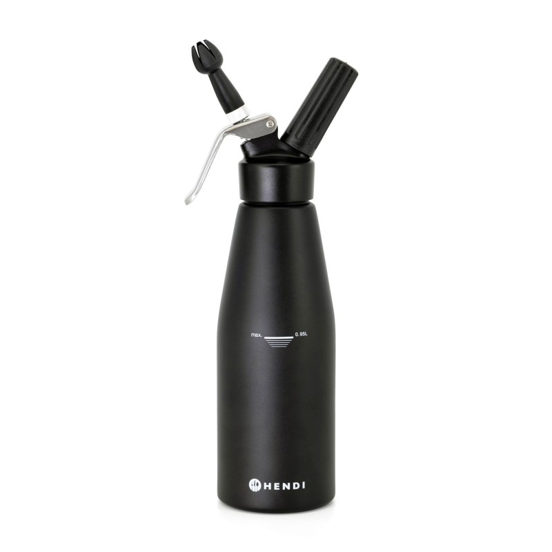 Grietinėlės plakiklis, HENDI, Kitchen Line, 0,95L, Juodas, ⌀95x(H)320mm