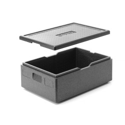 Termokonteineris iš kopolimero piocelan, HENDI, Kitchen Line, GN 1/1, 53L, Juodas, 685x485x(H)260mm