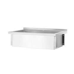 Stalas su viena plovimo vonia, be galinio bortelio – surenkamas, gylis 600 mm, HENDI, Budget Line, 800x600x(H)850mm