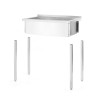 Stalas su viena plovimo vonia, be galinio bortelio – surenkamas, gylis 600 mm, HENDI, Budget Line, 800x600x(H)850mm