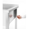Stalas su viena plovimo vonia, be galinio bortelio – surenkamas, gylis 600 mm, HENDI, Budget Line, 800x600x(H)850mm
