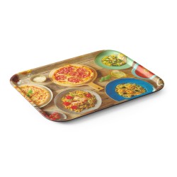 Neslystantis valgio padėklas, su atspaudais, HENDI, tasty pizza &amp pasta, 330x430mm