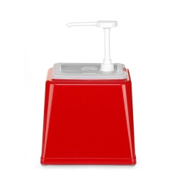 Dozatorius padažams su pompa 2,5l raudonas