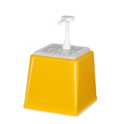 Dozatorius padažams su pompa 2,5l geltonas