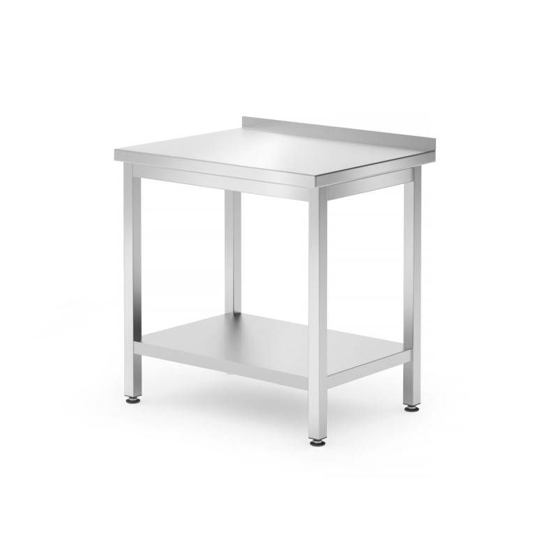 Sieninis stalas su lentyna – susukamas, gylis 600 mm, HENDI, Kitchen Line, 800x600x(H)850mm