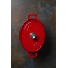 Emaliuotas ketaus puodas, HENDI, 4,4L, Raudona, 365x290x(H)115mm