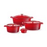 Emaliuotas ketaus puodas, HENDI, 0,27L, Raudona, 130x100x(H)48mm