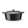 Emaliuotas ketaus puodas, HENDI, 6,88L, Juodas, 405x255x(H)134mm