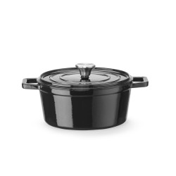 Emaliuotas ketaus puodas, HENDI, 3,7L, Juodas, 317x240x(H)105mm