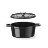 Emaliuotas ketaus puodas, HENDI, 3,7L, Juodas, 317x240x(H)105mm
