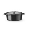 Emaliuotas ketaus puodas, HENDI, 4,4L, Juodas, 365x290x(H)115mm