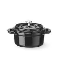 Emaliuotas ketaus puodas, HENDI, 0,27L, Juodas, 130x100x(H)48mm