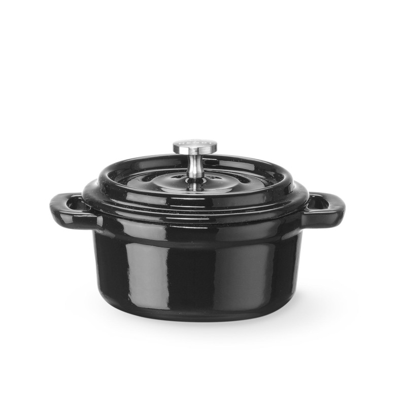 Emaliuotas ketaus puodas, HENDI, 0,27L, Juodas, 130x100x(H)48mm