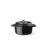 Emaliuotas ketaus puodas, HENDI, 0,27L, Juodas, 130x100x(H)48mm
