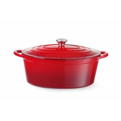 Emaliuotas ketaus puodas, HENDI, 6,88L, Raudona, 405x255x(H)134mm