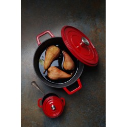 Emaliuotas ketaus puodas, HENDI, 3,7L, Raudona, 317x240x(H)105mm