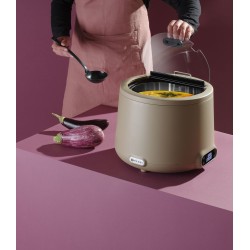 Sriubos puodas UNIQ, HENDI, designed by Robert Bronwasser, 8L, Smėlio spalvos, 230V/500W, ⌀365x(H)325mm