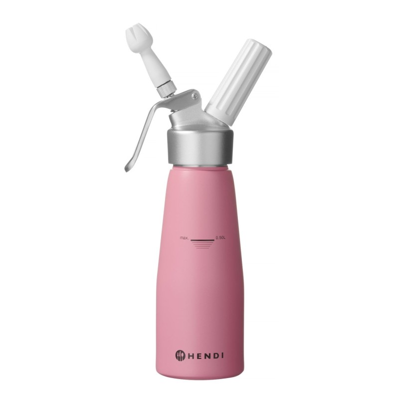 Grietinėlės plakiklis, HENDI, 0,5L, Pastelinė rožinė, ⌀80x(H)260mm