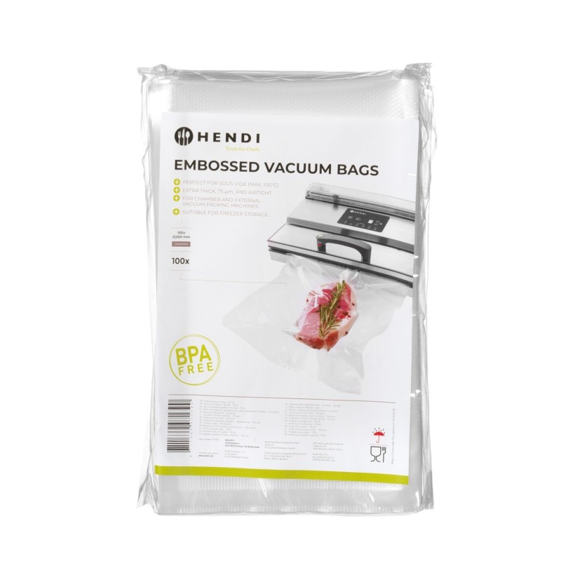 Maišeliai gofruoti sous vide 150x250mm (100vnt.)
