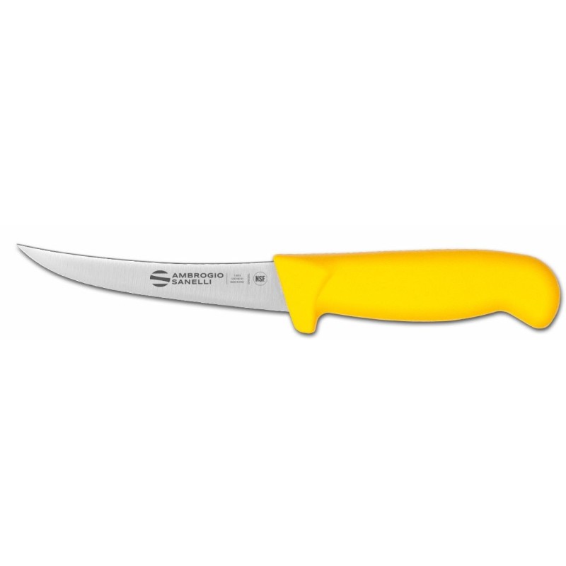 Peilis 130mm geltona rankena