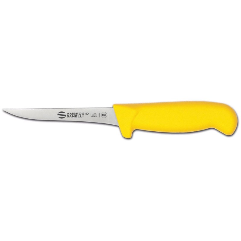 Peilis 120mm geltona rankena
