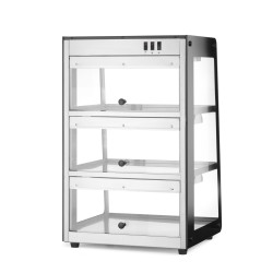 Šildoma vitrina su 3 lentynom, HENDI, Juodas, 230V/500W, 472x447x(H)775mm