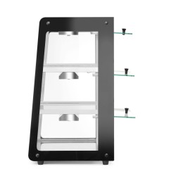 Šildoma vitrina su 3 lentynom, HENDI, Juodas, 230V/500W, 472x447x(H)775mm