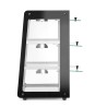 Šildoma vitrina su 3 lentynom, HENDI, Juodas, 230V/500W, 472x447x(H)775mm