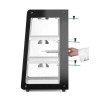 Šildoma vitrina su 3 lentynom, HENDI, Juodas, 230V/500W, 472x447x(H)775mm
