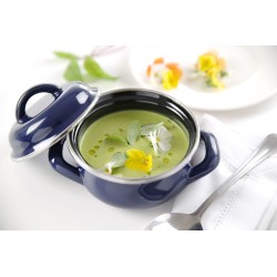 Sriubų ir padažų puodas su dangčiu, HENDI, 0,3L, Mėlynas, ⌀115x(H)90mm