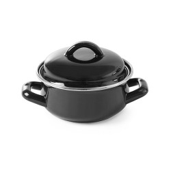 Sriubų ir padažų puodas su dangčiu, HENDI, 0,5L, Juodas, ⌀135x(H)105mm