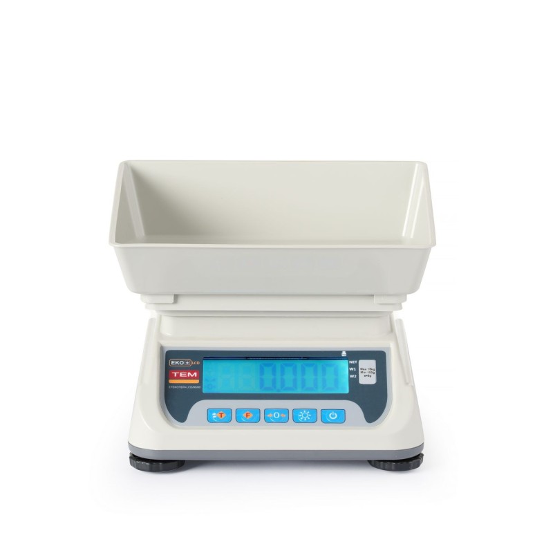 LCD virtuvinės svarstyklės su legalizacija, ECO+ linija, TEM, 255x264x(H)189mm