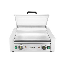 Dešrelių kepimo grilis – 2 zonos su energiją taupančiu dangčiu, HENDI, 230V/980W, 566x527x(H)259mm
