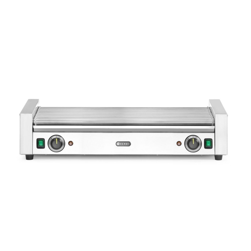 Dešrelių kepimo grilis XL – 2 zonų, HENDI, Sidabro, 230V/2000W, 732x590x(H)168mm, rettangolare