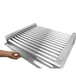 Dešrelių kepimo grilis XL – 2 zonų, HENDI, Sidabro, 230V/2000W, 732x590x(H)168mm, rettangolare