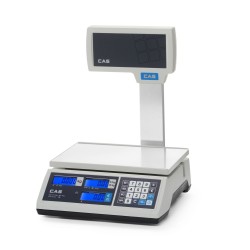 Skaitmeninės svarstyklės (sertifikuotos) su stovu, 15 kg, CAS, 304x324x(H)419mm