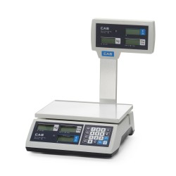 Skaitmeninės svarstyklės (sertifikuotos) su stovu, 15 kg, CAS, 304x324x(H)419mm