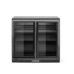 Baro šaldytuvas dvigubomis stumdomomis durimis., Arktic, 158L, Juodas, 230V/160W, 520x900x(H)870mm