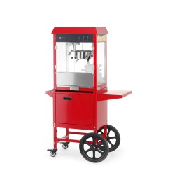 Spragintų kukurūzų „Popcorn“ aparatas su vežimėliu, HENDI, Raudona, 230V/1155W, 940x510x(H)1553mm