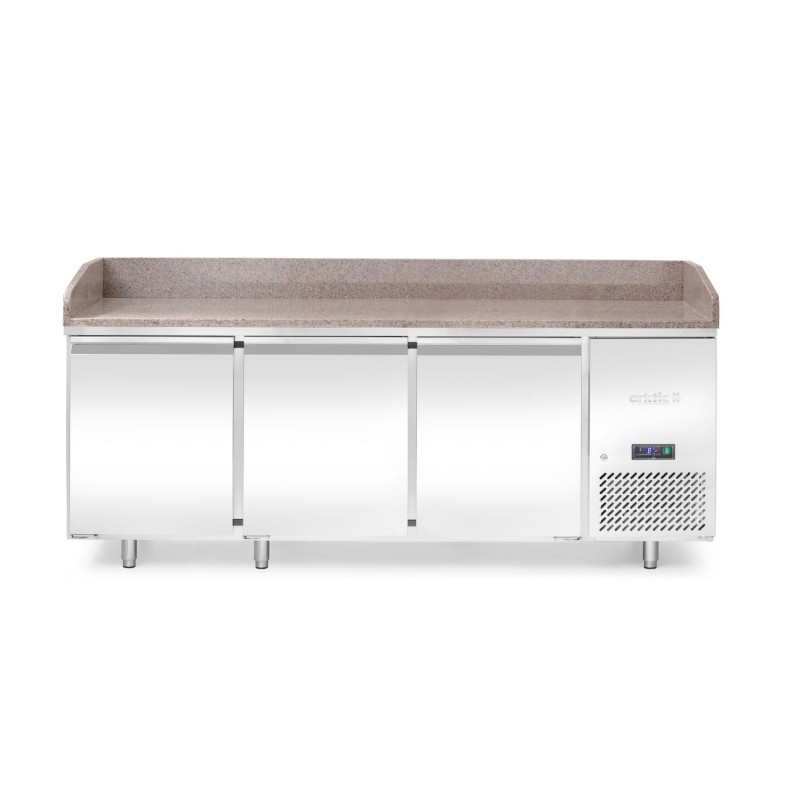 3 durų šaldymo stalas picai su granito stalviršiu, Arktic, 375L, Granitas, 230V/400W, 800x2010x(H)875mm