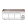 3 durų šaldymo stalas picai su granito stalviršiu, Arktic, 375L, Granitas, 230V/400W, 800x2010x(H)875mm